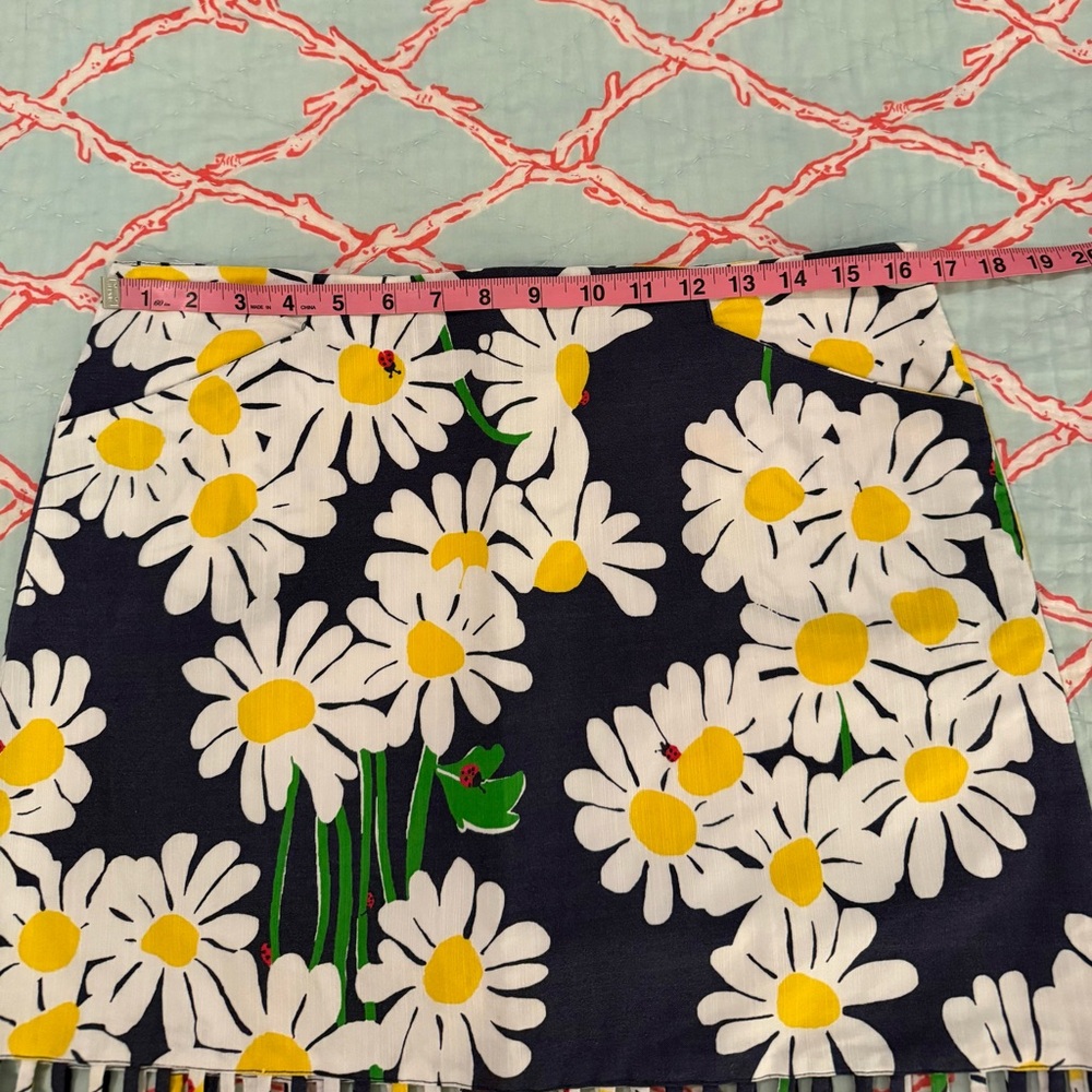 Lilly Pulitzer Originals White Label Dailey Daisies & Ladybug Skirt 8 EUC - Picture 9 of 13